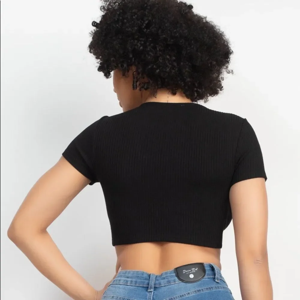 O-Ring Short Sleeve Top - Picture 2 of 5